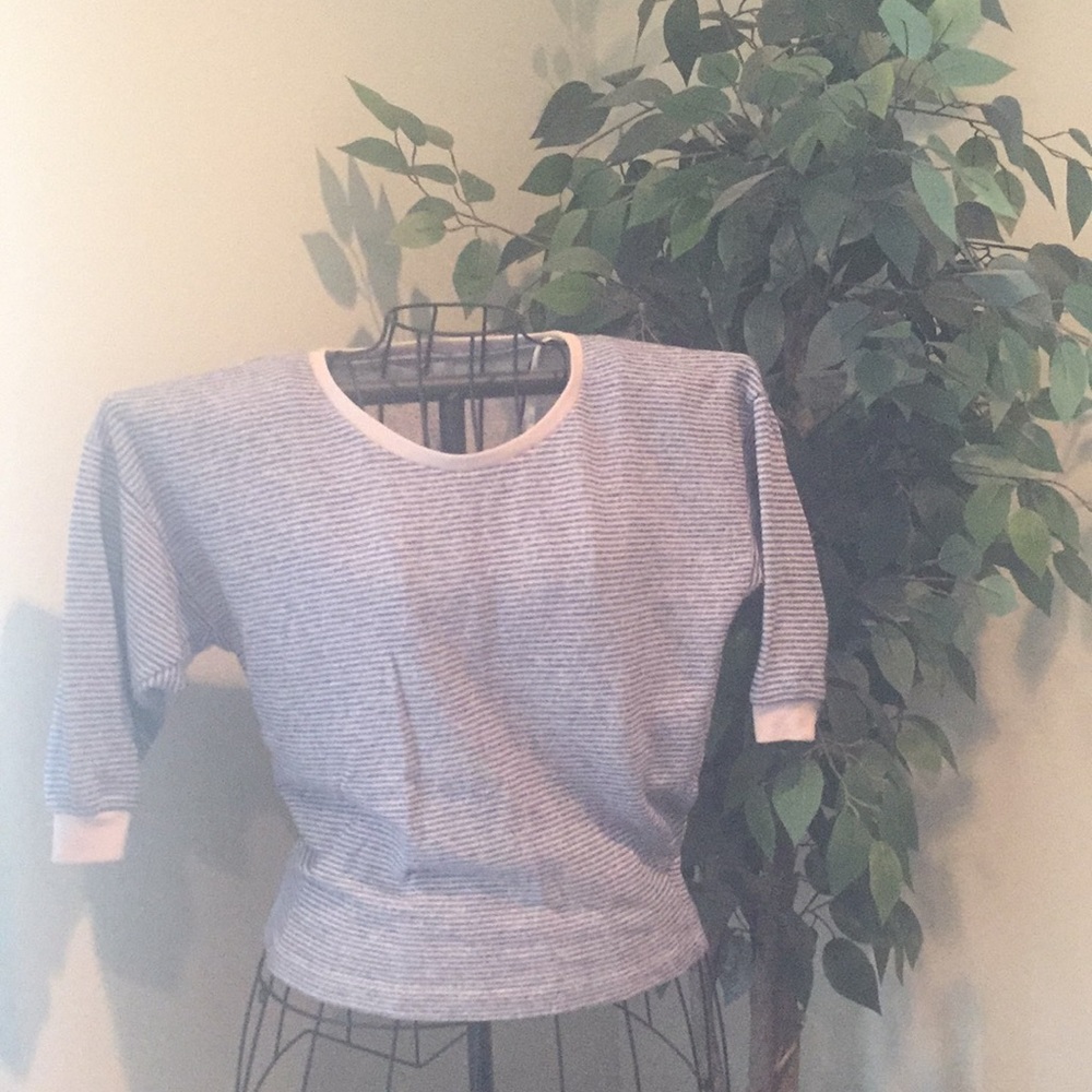 Half sleeve striped T-shirt